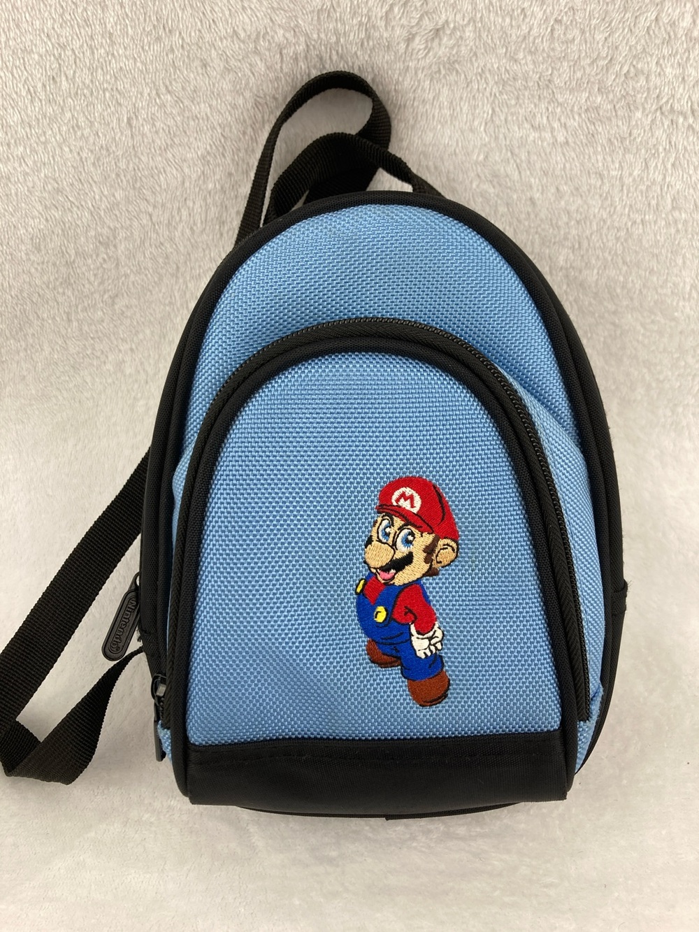 VTG Nintendo Super Mario Bros Case Mini Backpack GameBoy DS 3DS Bag Black Blue